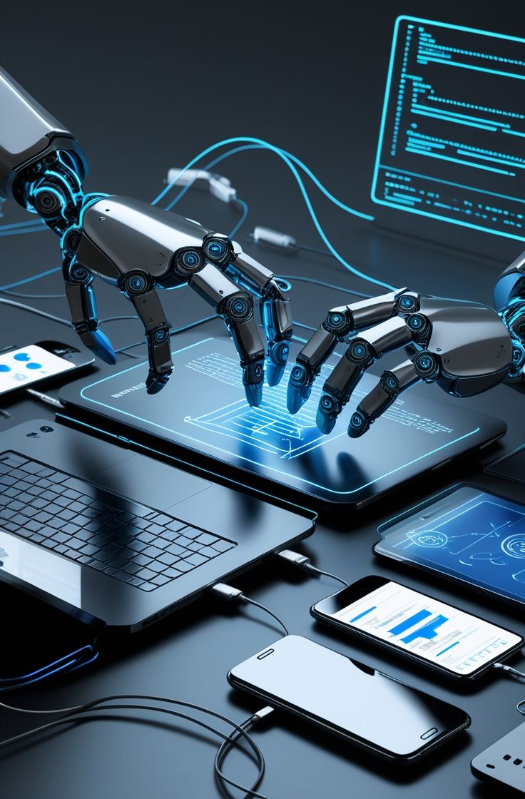 Robotic arm performing automated task on assembly line with precision