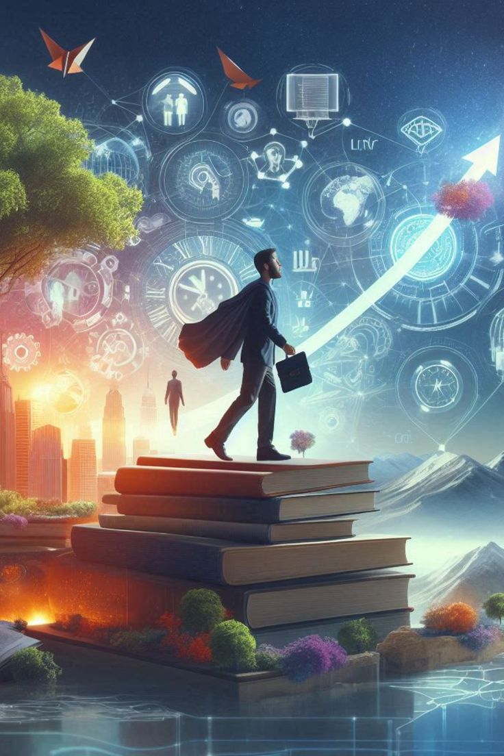 Growing graph chart with upward trending arrow and business expansion icons